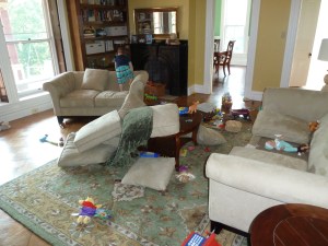 Family room mess