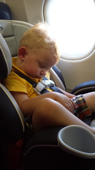 The last time I flew with a little one.