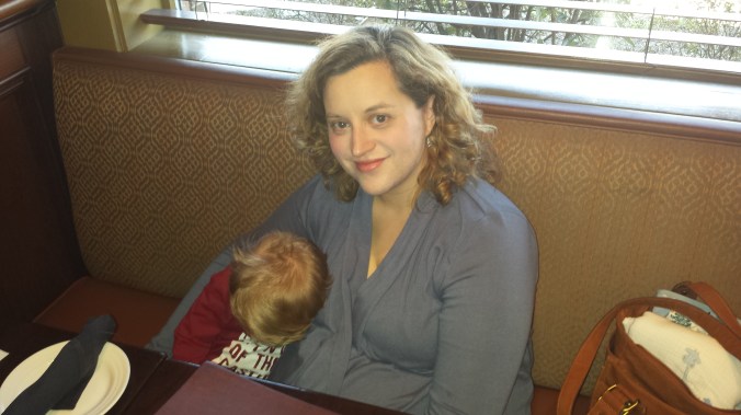 So easy that we were actually able to go out for a nice lunch on my birthday. Sleeping baby? Sleeping two-year-old? Check, check!